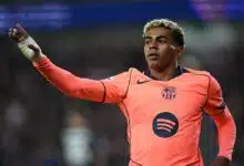 Lamine Yamar sufre el mayor abuso racial online en España 7 Lamine Yamal in action against Club Brugge last week.