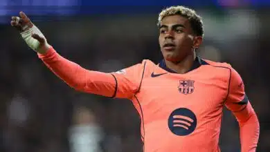 Lamine Yamar sufre el mayor abuso racial online en España 1 Lamine Yamal in action against Club Brugge last week.