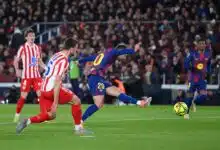 La estrella del Barcelona planea regresar para su primer partido en 2026 11 Olmo scores the winner for Barcelona.